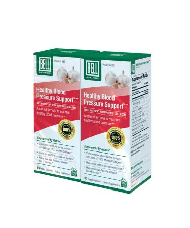 Bell Healthy Blood Pressure Support Unique Blend - Natural Blend of Green Coffee Bean Extract Garlic & Celery Seed Extract Supplements- 60 Capsules Vegan Non-GMO 2-Pack 60 Count (Pack of 2)