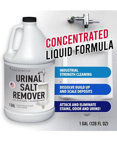 Urinal Salt Remover - Effective Uric Acid Scale Remover & Odor Eliminator - 1 Gallon (128 fl oz) - Ideal for International Shipping - Buy Online on GoSupps.com