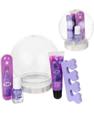 Expressions 5pc Snow Globe Manicure Set | Girls & Teens Starter Makeup Kit | Nail Polish Lip Gloss Manicure & Pedicure | Perfect Beauty Gift for Girls - Buy Online on GoSupps.com