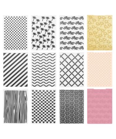 GLOBLELAND 9 Styles Plastic Embossing Folders DIY Plastic Template Craft Card Making for Handcraft Photo Album Decoration  5.83 x 4.13 Inches Mixed 1