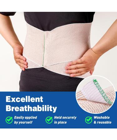 AZEN Premium 2 Pack Elastic Bandage Wrap - 6 Inch Compression Bandage for Legs Ankle Knee & Tummy | Latex-Free Lymphedema Support - Buy Online on GoSupps.com