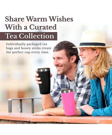 Premium Bellina Tea Gift Basket for Tea Lovers - Herbal Tea Variety Pack with Insulated Tumbler, Honey Straws & Gift Bag - Perfect Gift for Women and Men - Buy Online on GoSupps.com