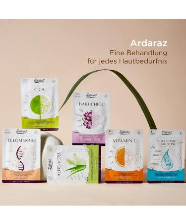 Ardaraz Anti-Aging Facial Masks - Telomerase-Infused Moisturizer for Tighter Skin | 5-Pack Cloth Masks | Immediate Results - Buy Online on GoSupps.com