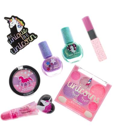 Townley Girl Unicorn Makeup Set - 8 Pieces with Lip Gloss, Nail Polish & Body Shimmer in Unicorn Bag - Ages 3+ for Parties & Makeovers - Buy Online on GoSupps.com
