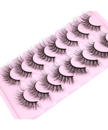 Mink Lashes - Natural Look, Fluffy Fake Eyelashes | Full Volume, Curly Soft 3D Faux Mink Extensions | Pack of Wispy & Fluffy Strip Lashes - Buy Online on GoSupps.com