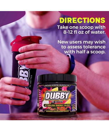 Dubby Gamer Energy Drink Powder - Sugar Free Jitter-Free Nootropic Energy | Dragon Fruit Pink Strawberry Lemonade | 30 Servings - Buy Online on GoSupps.com