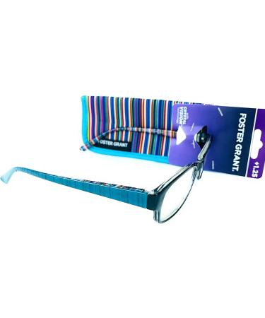 Foster Grant Blue Brianna Women's Reading Glasses +1.50 with Case - International Shipping Available - Buy Online on GoSupps.com