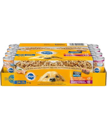 PEDIGREE Chopped Adult Wet Dog Food Ground Dinner Chicken and Filet Mignon 375g Can (24 Pack) & DENTASTIX Oral Care Adult Dog Treats for Medium Dogs - Beef 40 Sticks Chicken & Filet Mignon + Treats 375 g (Pack of 24) - Buy Online on GoSupps.com