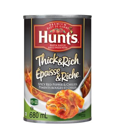 Hunt's Thick & Rich Pasta Sauce with Spicy Red Pepper & Chilies 680 ml Pack of 12 Spicy Red Pepper Chilies