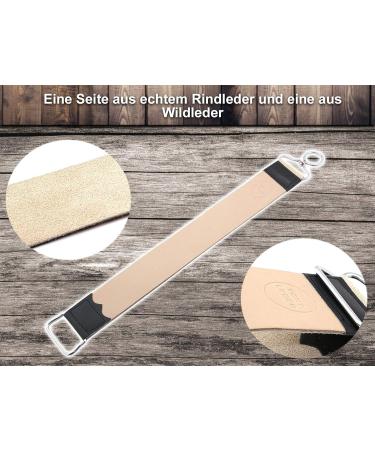 Beginner Shaving Set - Classic 5/8 Razor & 2-Sided Leather Strop | International Shipping Available - Buy Online on GoSupps.com