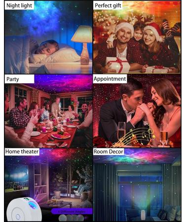 Star Projector LED Galaxy Light with APP Control | 16 Colors RGB Dimming Nebula Night Light | Voice Control | Bedroom Decor/Home Theater/Party - Buy Online on GoSupps.com