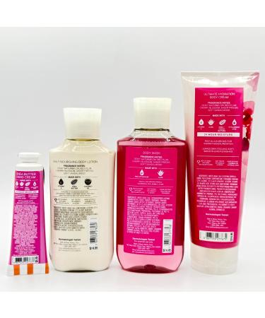 Bath & Body Works Cherry Blossom 4-Piece Gift Set | Includes: Body Lotion Body Wash Ultimate Hydration Body Cream and Snowy Peach Berry Hand Cream - Buy Online on GoSupps.com