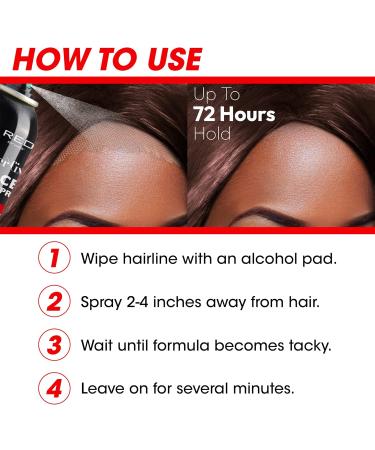Red by Kiss Lace Bond Hold Spray Styler Fixer The Ultimate Adhesive Spray for Wigs Active Use Fast Drying Up to 72Hours 20X Stronger Hold Daily Wig Applications 7.8 Fl Oz (Pack of 1) - Buy Online on GoSupps.com