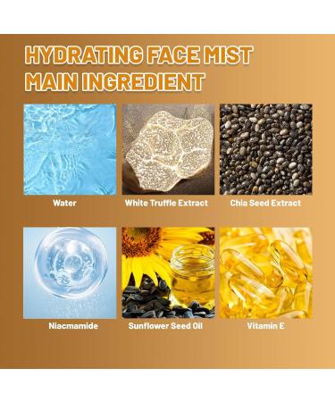 White Truffle Spray Serum Face Mist Anti Aging Moisturiser Spray Skincare Hydrating Facial Mist Moisturizing Fading Spots Skin Care And Brightening Serum Spray Face Mist Spray Hydrating. - Buy Online on GoSupps.com