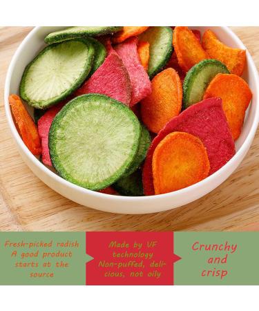 Dry radish slices 190g freeze-dried three-color radish slices fruit and vegetable crisp slices three-color radish crisp instant party casual dried vegetable snacks - Buy Online on GoSupps.com