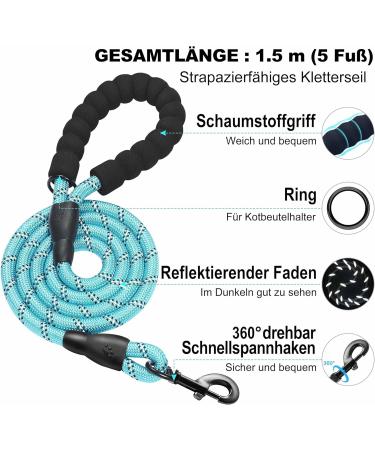 Haapaw Adjustable Dog Harness & Leash Set - No Pull Reflective Step-In Vest for Extra Small & Small Medium Dogs - Turquoise Breath 45.7-50.8 cm Weight 6.4-8.6 kg - Buy Online on GoSupps.com