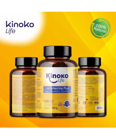 LactoFerrine Plus | 120 Vegetable Capsules | with 500mg Vitamin C | Vitamin D 2000 IU | Zinc Citrate | Supports a Healthy Immune System | Magnesium Stearate Free | Non-GMO - Buy Online on GoSupps.com