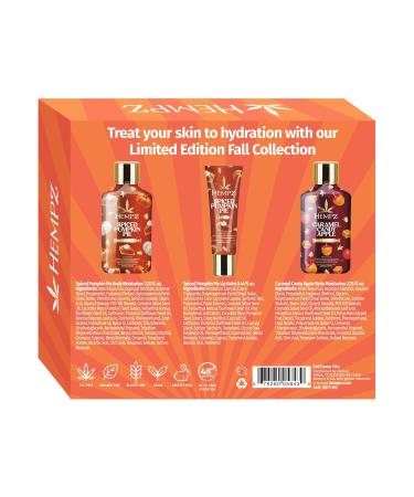 Hempz Fall Faves Trio Lotion & Lip Balm Set Limited Holiday Run Moisturizing and Nourishing Gift Pack Travel Size - Buy Online on GoSupps.com
