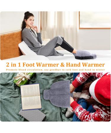 WARMTUYO Heated Foot Warmer 2 Litre Hot Water Bottle with Plush Cover - Anti-Slip Sole & Pouch for Pain Relief - Buy Online on GoSupps.com