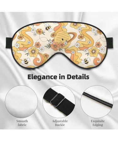 Shop Groovy Floral Adjustable Sleep Mask | Double-Sided Soft Eye Covers for Perfect Shading & Eye Edema Relief - International Shipping Available - Buy Online on GoSupps.com