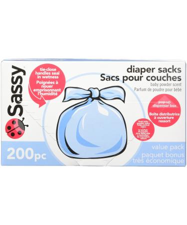 Sassy Baby Disposable Diaper Sacks, 200 Count, Packaging may vary 200 Count (Pack of 1)