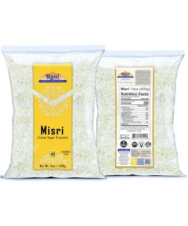 Rani Misri (Indian Sugar Crystals) 14oz - All Natural, Gluten-Friendly, Vegan, Kosher | Indian Origin Misri (Rock Sugar) 400g - Buy Online on GoSupps.com