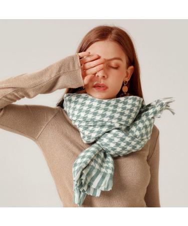 HANXIULIN Women's Warm Triangle Scarf - Black & Green Long Triangle Scarves with Buttons | One Size - Perfect for All Seasons - Buy Online on GoSupps.com