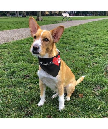 Printplanet Dog Scarf with Custom Name/Text - Pfotenherz Design - Size M - Perfect Accessory for Your Pet - Buy Online on GoSupps.com