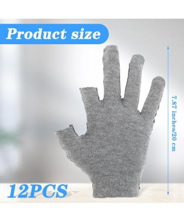 Dimeho 6 Pairs Moisturizing Cotton Gloves Touchscreen Overnight Sleeping Gloves Lightweight Nighttime Lotion Grey Gloves for Bedtime Dry Hand Therapy Sensitive Irritated Skin SPA(Grey) - Buy Online on GoSupps.com