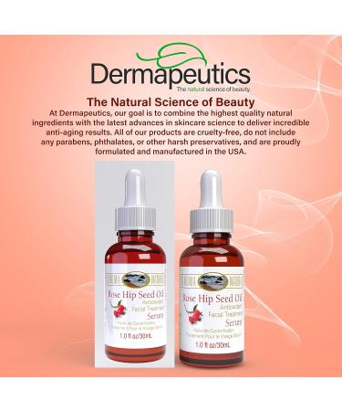 Rosehip Oil Facial Serum - Anti-Oxidant Rich Pore Minimizer | Skin Moisturizing Face Oil for All Skin Types - 1.0 Fl Oz/30ml - Buy Online on GoSupps.com