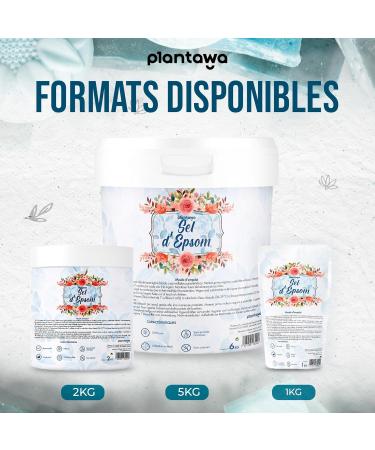 PLANTAWA - Epsom Salt 2kg | Magnesium Sulphate Relaxing Aromatherapy Bubble Bath No Toxins or Additives Wellness and Repa - Buy Online on GoSupps.com