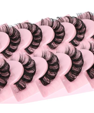 Geeneiya 13mm D-Curl False Eyelashes - Natural Wispy Fluffy Mink Lashes for Curly Volume Cat Eye - DD11 - Buy Online on GoSupps.com