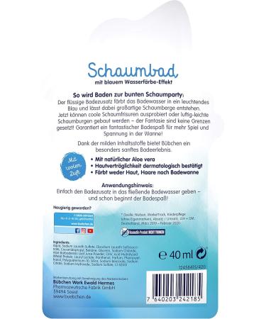 B bchen Super-Power-Bad Bubble Bath - Blue Water Colouring Effect (40ml) | International Shipping Available - Buy Online on GoSupps.com