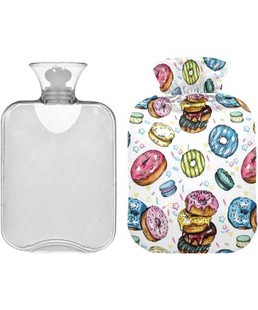 Naanle Vintage Donut Hot Water Bottle | 2L Transparent Large Bed Warmer for Pain Relief & Heat Therapy - Buy Online on GoSupps.com