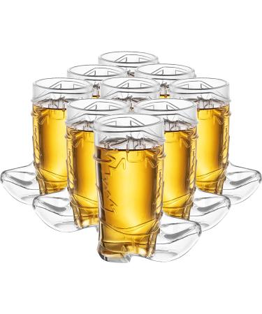 Cowboy Boot Shot Glasses - Pack of 24 Clear Plastic Mini Cups for Parties - 1-Oz Capacity - Buy Online on GoSupps.com