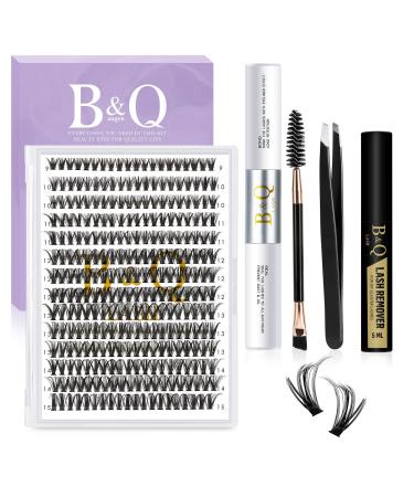 LASH Extension Set B & Q 280 PCs eyelash Extensions Set 0.07c 9-15Mix 40D Wimperer extension set lash lash glue removal and applicator for eyelash extension beginners (SET-40D-0.07c MIX) 9-15 MIX 280PCS-40D-C-0.07