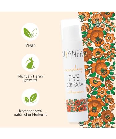 VIANEK Nourishing Eye Cream | Vegan Natural Cosmetics for Men & Women | 15ml Pack - Buy Online on GoSupps.com