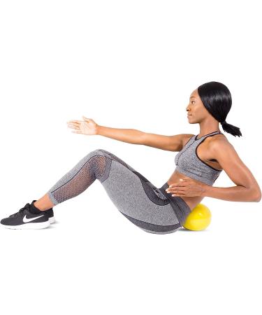 ProsourceFit 5lb Weighted Toning Exercise Ball for Pilates - Yellow - Buy Online on GoSupps.com