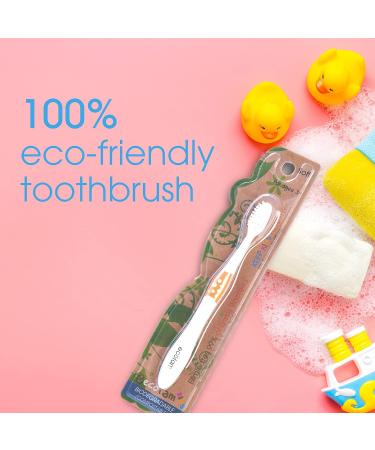 EcoFam Kids Toothbrushes - Silver Infused Soft Bristle (4 Pack) - Buy Online on GoSupps.com