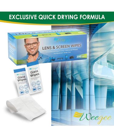 Lens Cleaning Wipes - 400 Pre-Moistened Cloths for Camera Lenses | Quick-Drying & Disposable | Individually Wrapped | Weegee - Buy Online on GoSupps.com