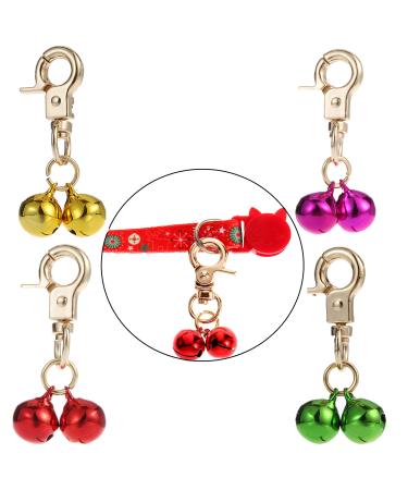 Pawskido 4 Sets Cat Bells for Dog Collar Charm Pet Pendant Pendants Jewelry Accessories