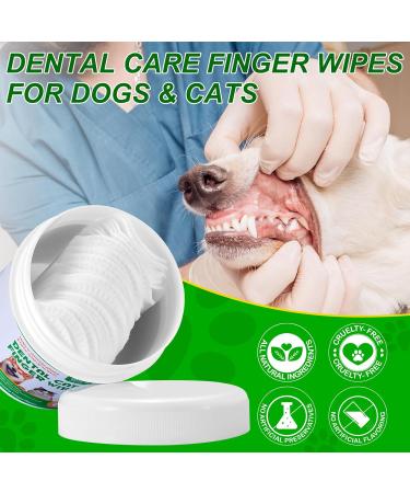 Ear Cleaner Finger Wipes - Pet Teeth Cleaning Wipes for Dogs & Cats - Dental Wipes for Reducing Plaque & Tartar Cleaning Ear and Eye Dental and Gum Care Finger Pet Wipes - Buy Online on GoSupps.com