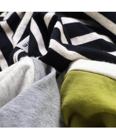 Fitwarm 3 Pack Color Block Striped Dog Shirt for Small Dogs - Breathable Summer Pet Tshirt - Oliver Green Grey Black Medium - Buy Online on GoSupps.com