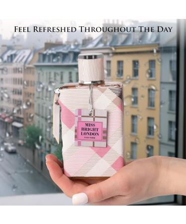 Miss Bright London Eau De Parfum for Women - Sweet Elegant & Fruity Scent - Top Notes of Green Lime & Icy Pear - Base Notes of Vanilla Amber Mahogany & Balsamic Tonka Bean - Elegant 100ml Bottle - Buy Online on GoSupps.com