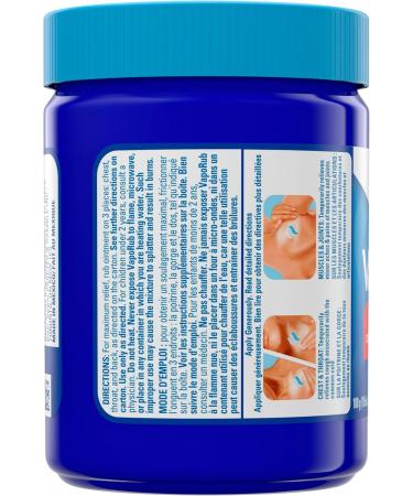 Vicks VapoRub Nasal Decongestant Cough Suppressant Relief from Cold Aches & Pains Chest Rub Ointment Original Scent 100 g/115 mL 115 mL Original - Buy Online on GoSupps.com