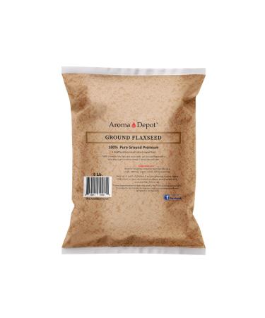 5 Lb. Ground Brown Flaxseed Flax Seed Powder Omega-3 Fats | NON GMO | Gluten-free | 80 oz Semillas de linaza polvo