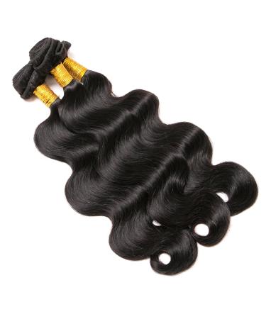 Clarolair Brazilian Body Wave Hair Bundles - 16 18 20 Inch Natural Black Extensions | Premium Human Hair - Buy Online on GoSupps.com