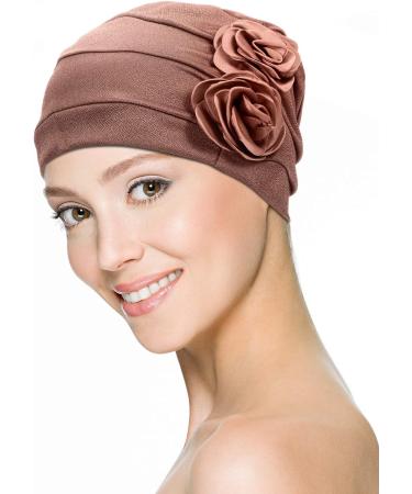6-Piece Women's Vintage Flower Turban Caps - Elastic Headwrap Beanie Hat in Chic Colors - Buy Online on GoSupps.com