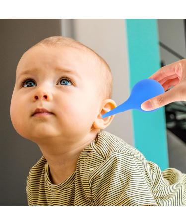 DOITOOL 75ml Ear Syringe for Infant Ear Wax Removal - Rubber Squeeze Bulb Laboratory Tool, Blue - Buy Online on GoSupps.com