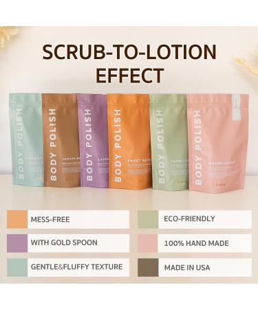 Bonblissity Body Polish 8oz. - Fresh Lemongrass Scented Body Scrub Exfoliator for Women Exfoliating Sugar Scrub To Lotion Moisturizer Gentle Exfoliant for Dry and Sensitive Skin Handmade in USA - Buy Online on GoSupps.com